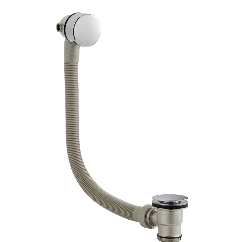 BC Designs Chrome Overflow Bath Filler & Waste